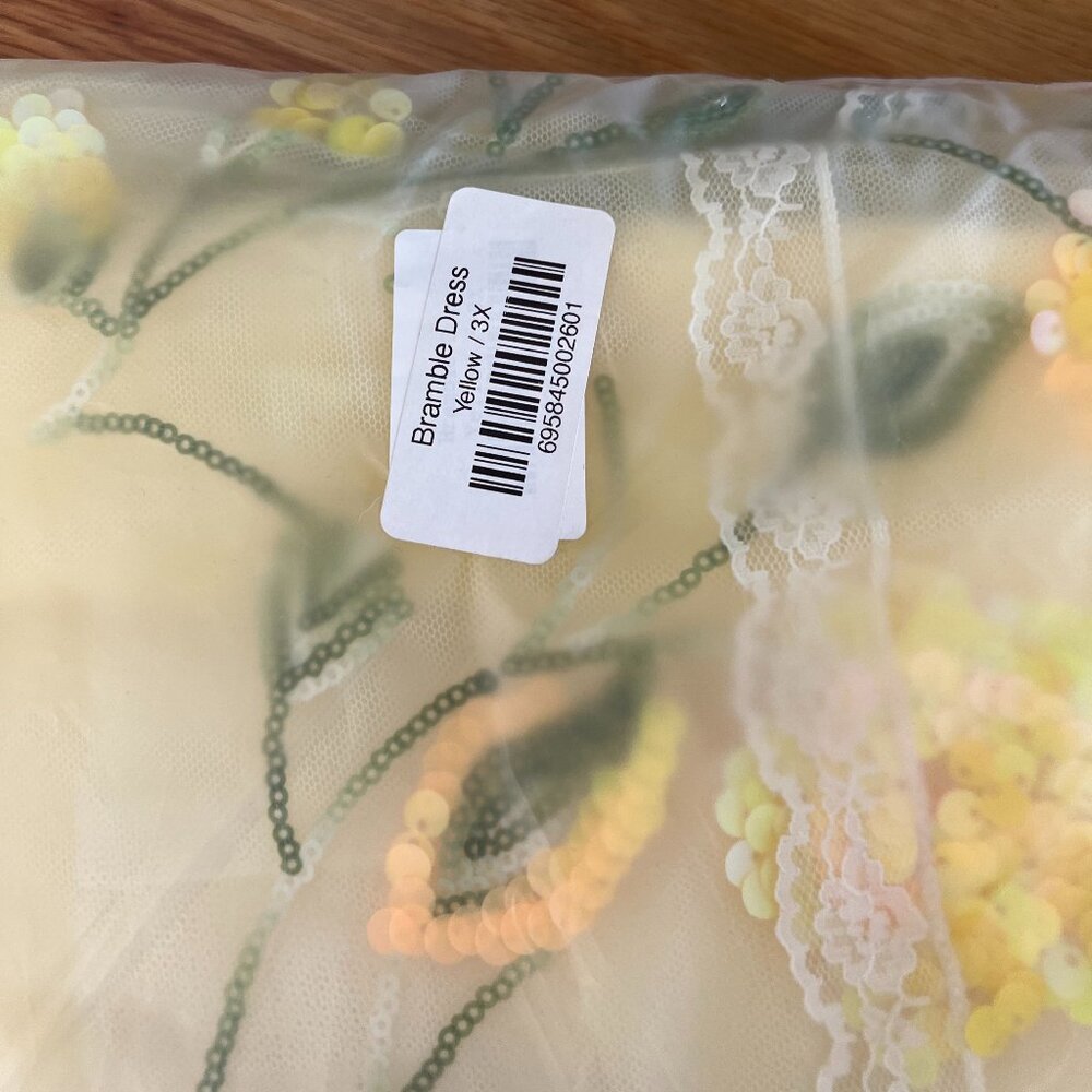 JessaKae Yellow Floral Midi Dress 3X - Picture 14 of 15